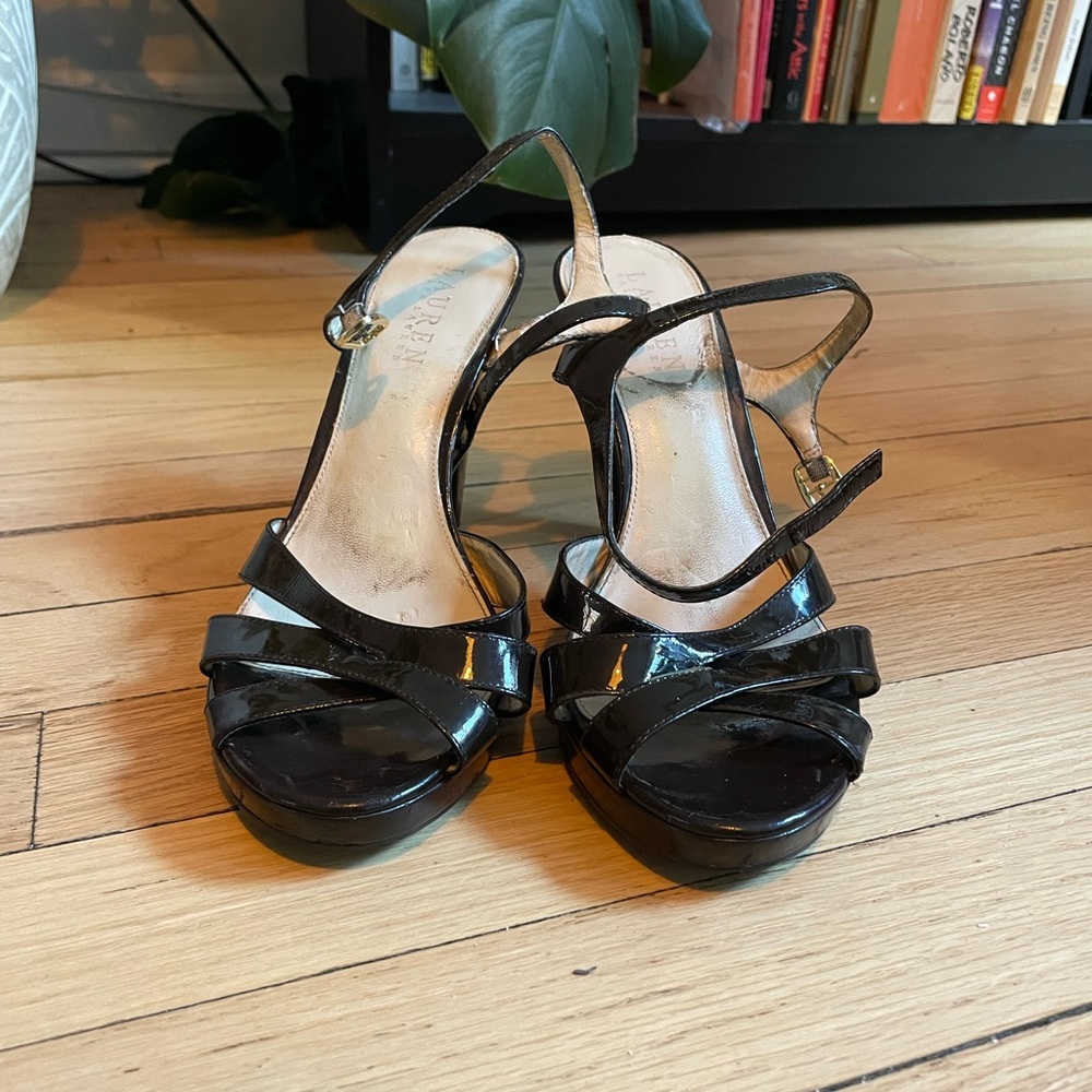 Ralph Lauren Black Patent Heels